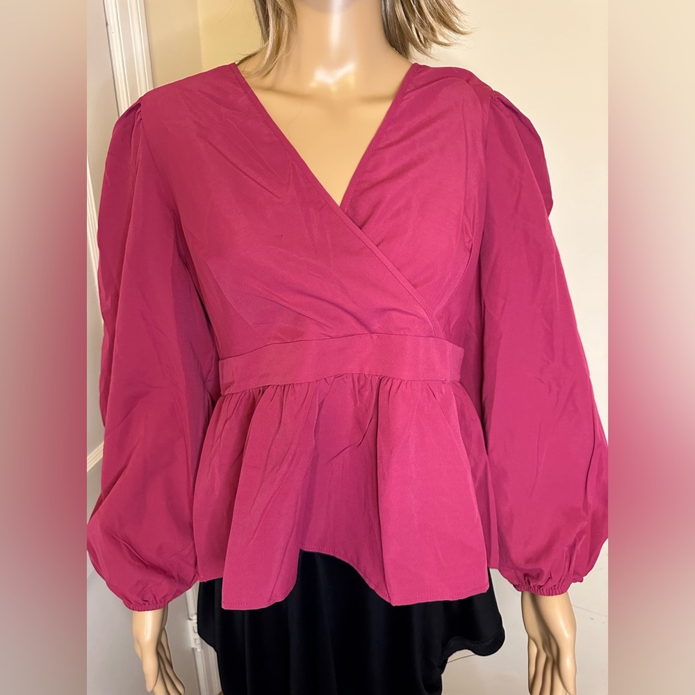 NWOT - Women Sleeve Peplum Blouse - Size L - Picture 10 of 10